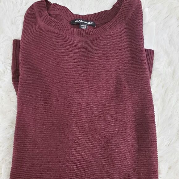 Women's Hilary Radley 2fer Heather Wine Size Medium Sweater - Picture 10 of 10